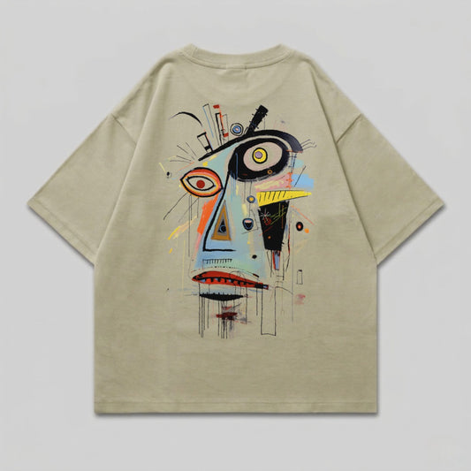 Light Olive Abstract Expressionist Face Design product type