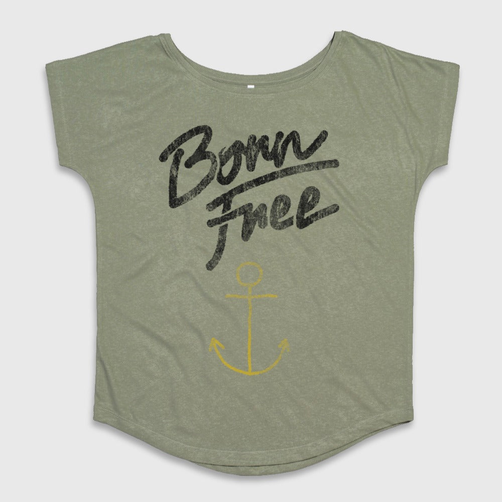 Born Free Anchor Design T-shirt