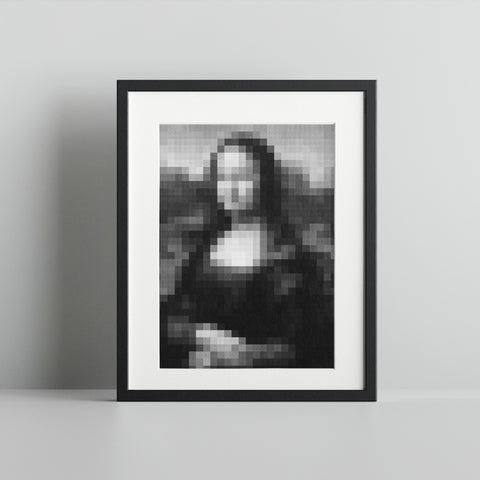 Pixelated Mona Lisa Wall Art for Modern Decor