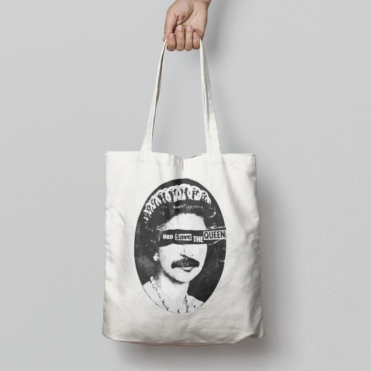 God Save The Queen Funny Graphic Tote Bag