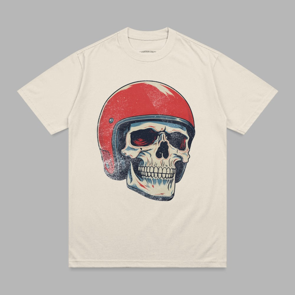 Retro Skull Red Helmet Graphic Unique product type