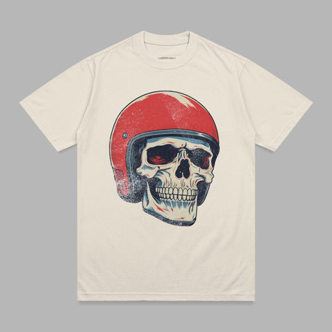 Retro Skull Red Helmet Graphic Unique product type