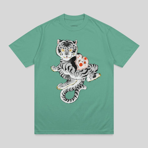 Mythical Tiger Carrying Mask Graphic Green product type