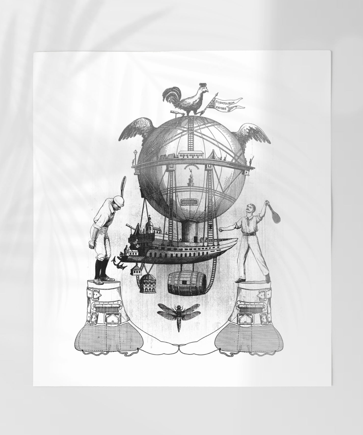 Vintage Airship Nautical and Fantasy Poster Artwork