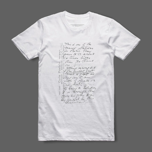 Handwritten Poem Print White T-Shirt Product