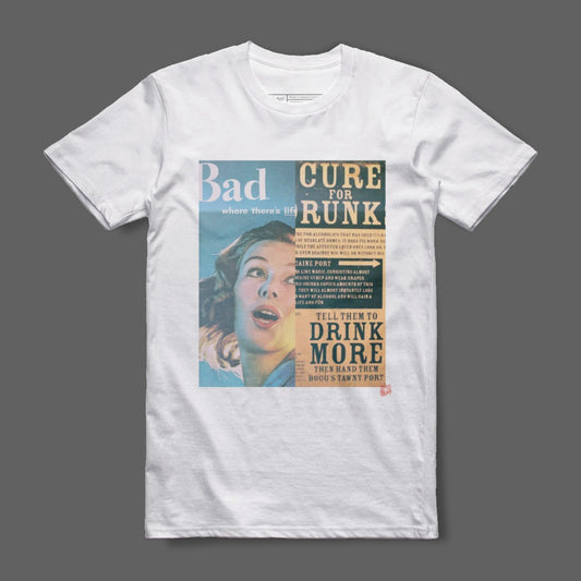 Graphic T-shirt Vintage Style Drink More Cure For Drunk