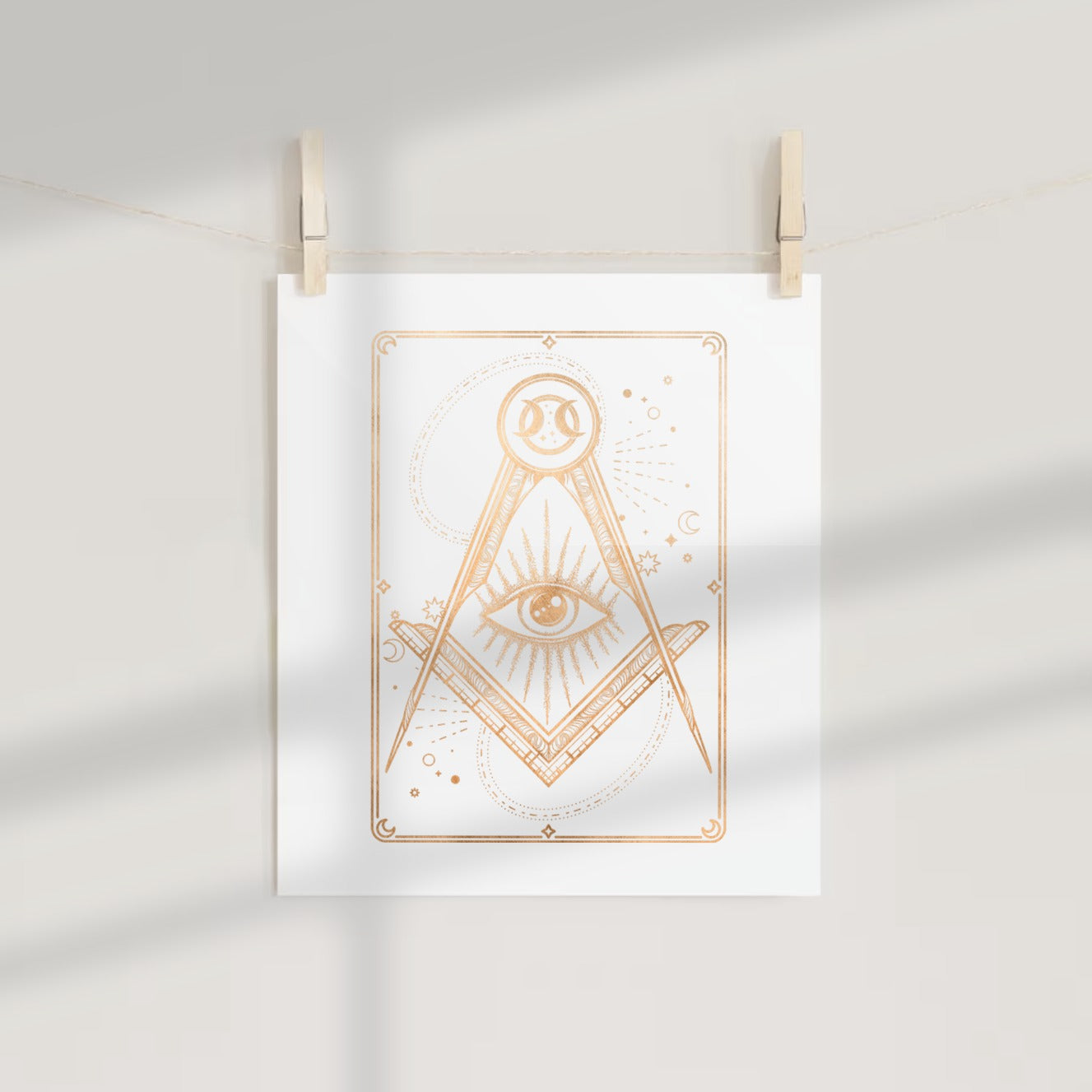 Mystical Eye and Geometric Design Art Print