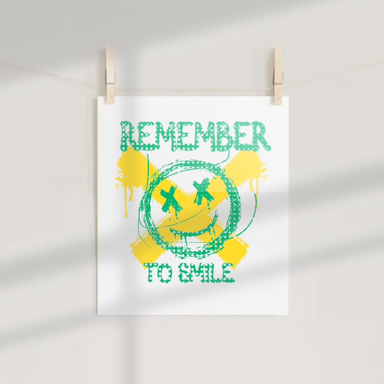 Remember to Smile Motivational Poster Art Print