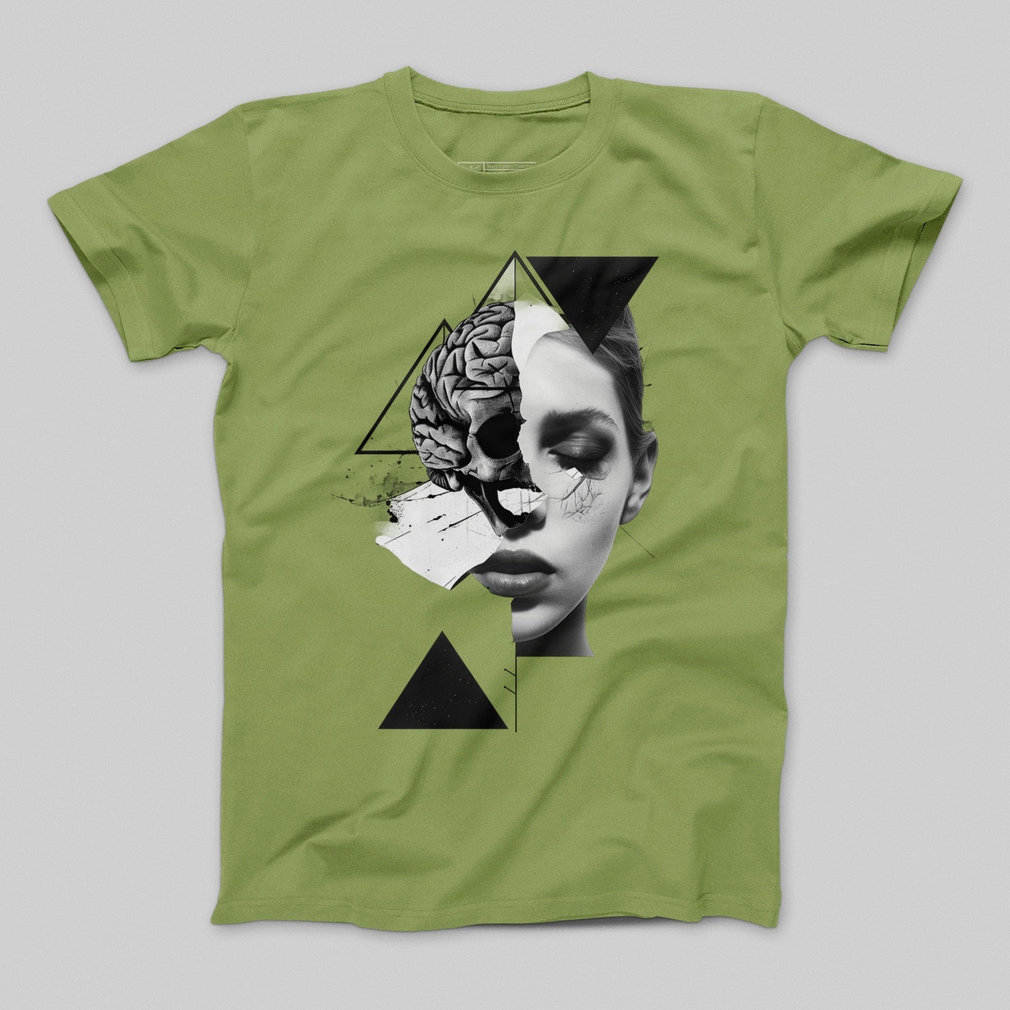 Abstract Brain and Face Art Graphic T-Shirt Product