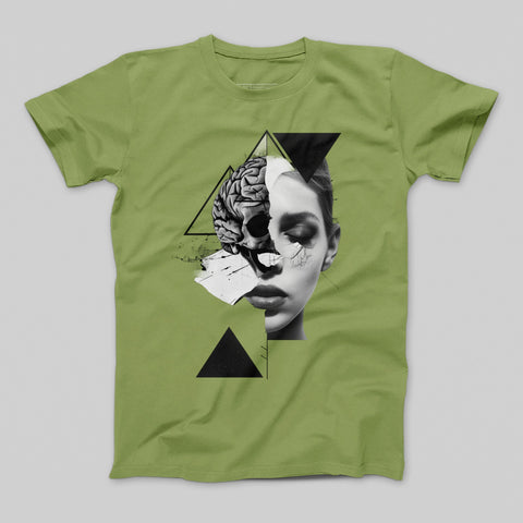 Abstract Brain and Face Art Graphic T-Shirt Product