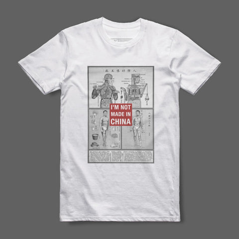 I'm Not Made In China Anatomy Print T-Shirt