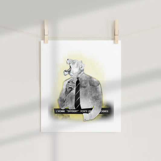 L'Homme Different Porte une Chemise Artistic Poster