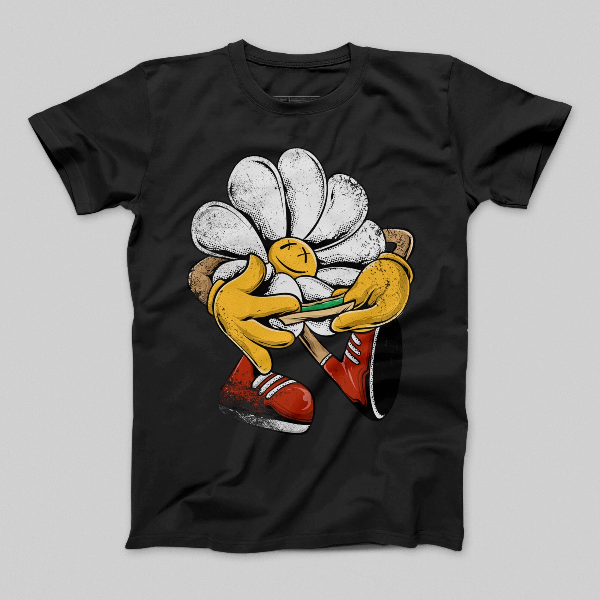 Playful Flower Character in Sneakers T-Shirt Product
