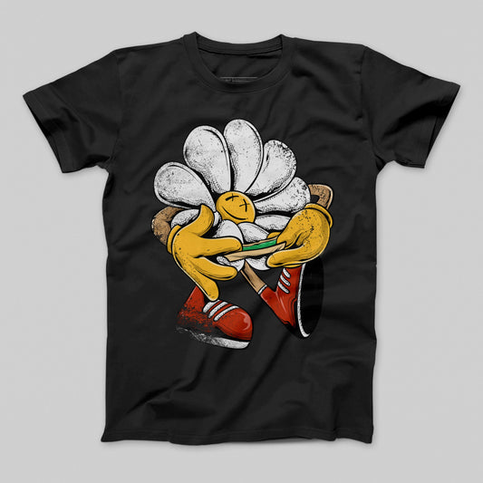 Playful Flower Character in Sneakers T-Shirt Product