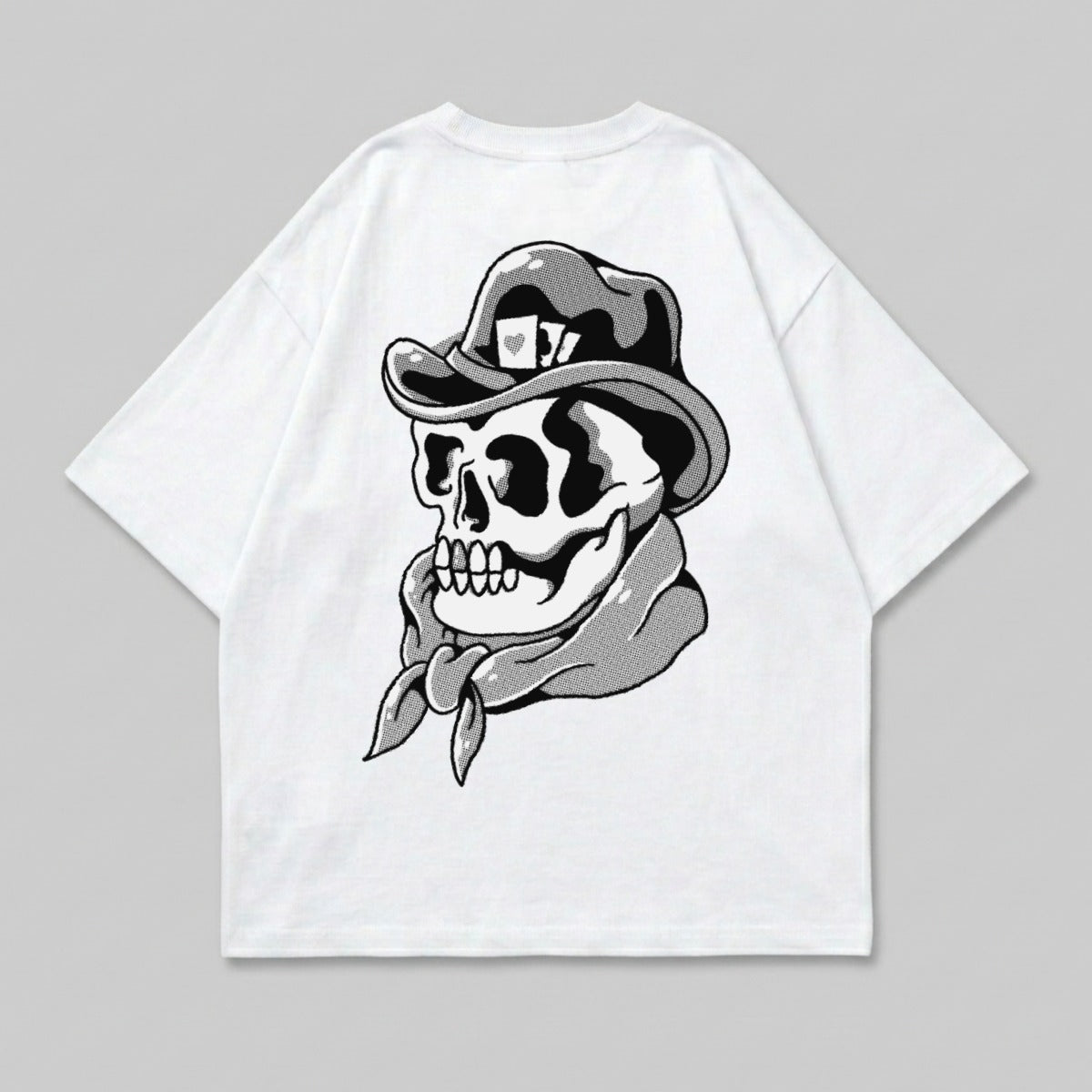 Intricate Skull Hat Bandana Graphic Monochrome Print product type