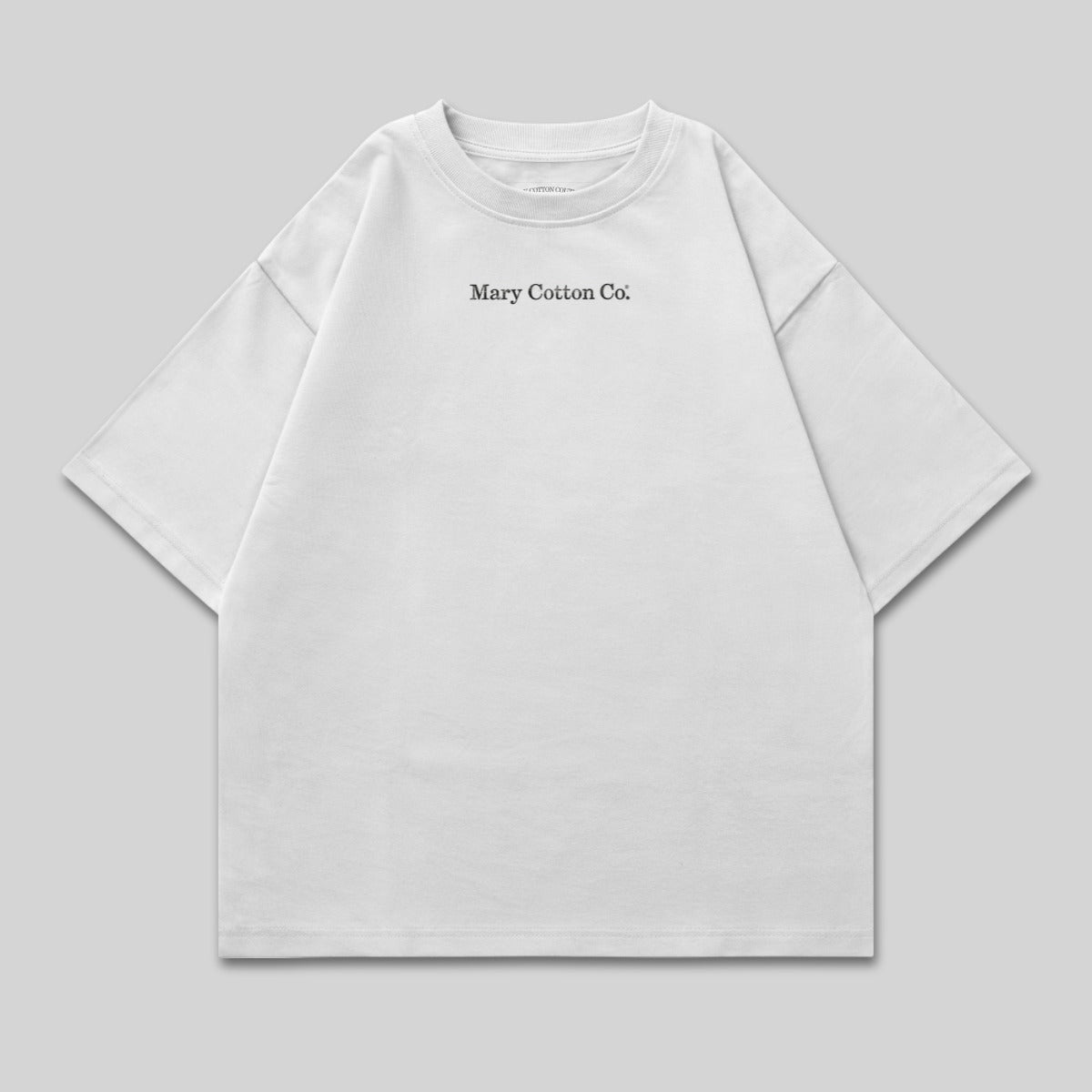 White Mary Cotton Co. T-Shirt Design product type