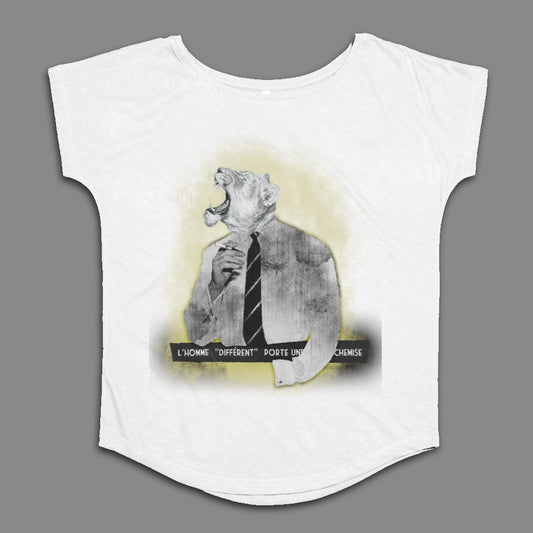Roaring Lion in Suit Unique Graphic T-Shirt