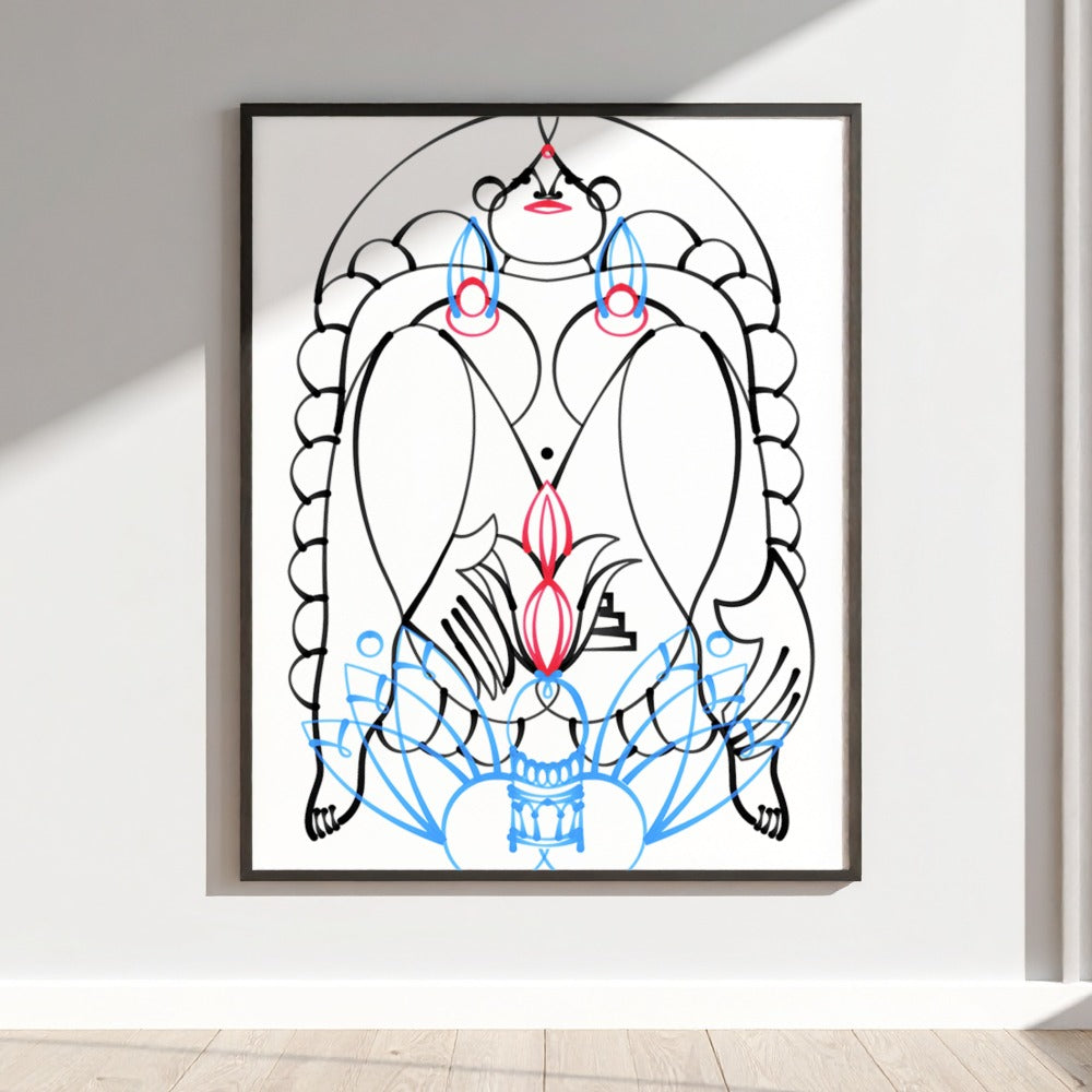 Abstract Geometric Art with Bold Lines Product