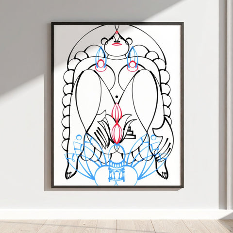 Abstract Geometric Art with Bold Lines Product