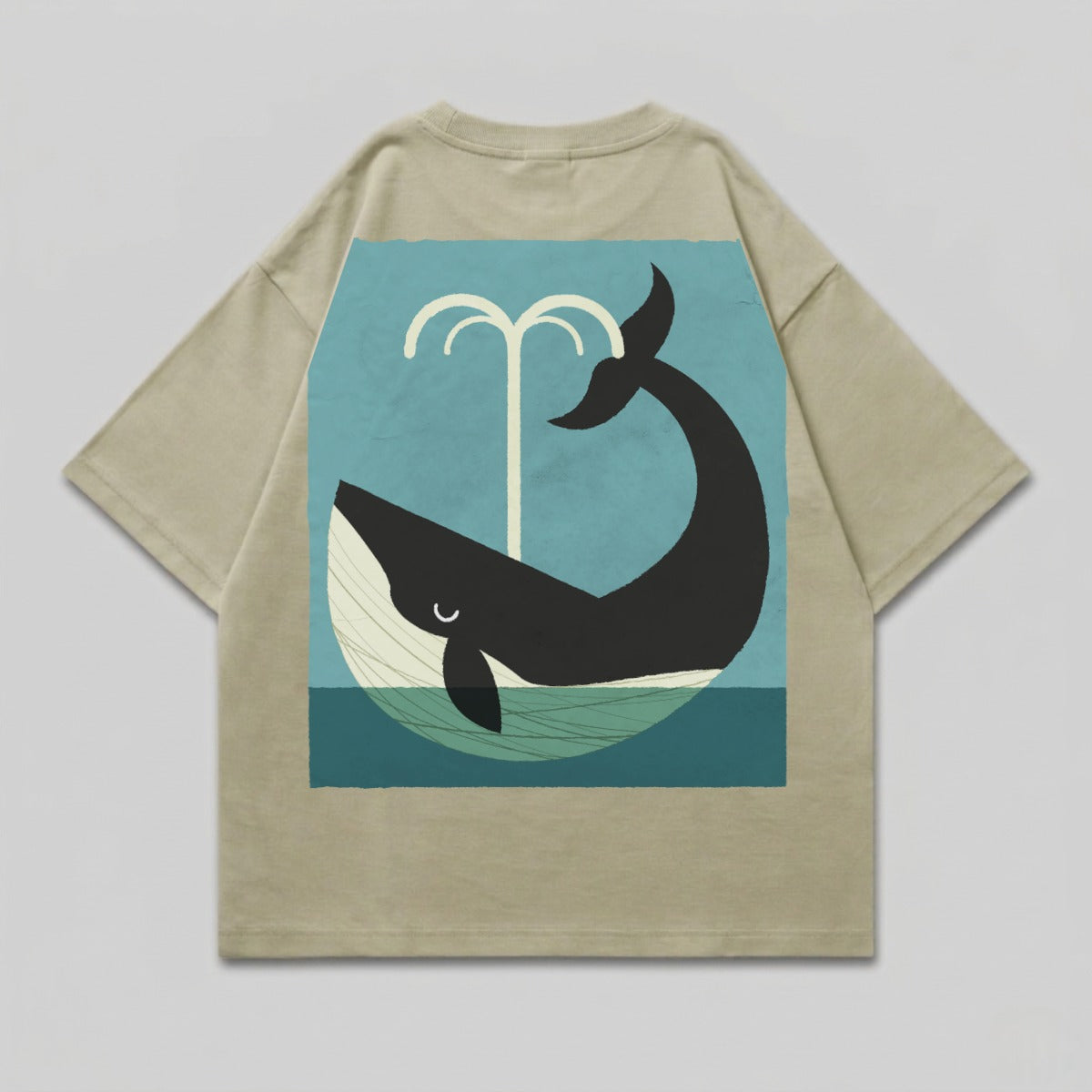 Blue Ocean Whale Spout Graphic Illustration T-shirt product type