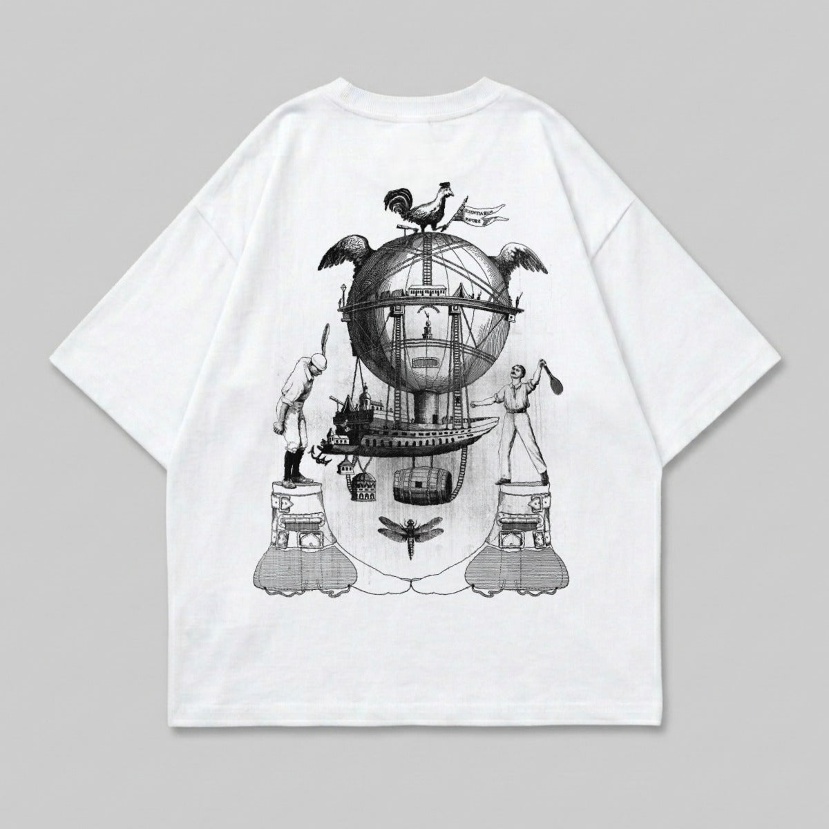Globe Airship Rooster Figures Illustration product type
