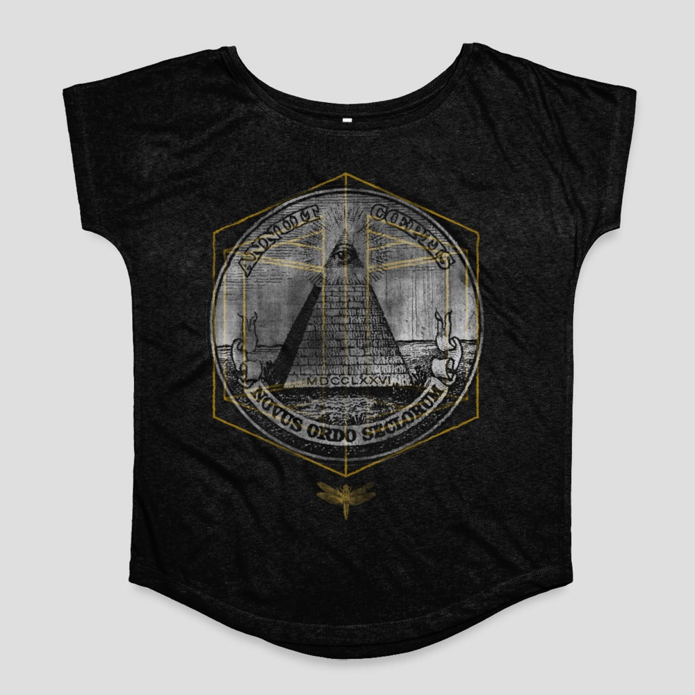 Illuminati Eye Pyramid Symbol Graphic T-Shirt