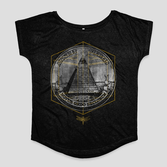 Illuminati Eye Pyramid Symbol Graphic T-Shirt