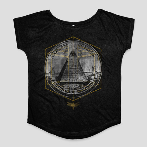 Illuminati Eye Pyramid Symbol Graphic T-Shirt