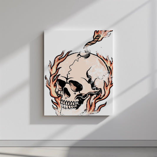 Quadro canvas skull-bomb