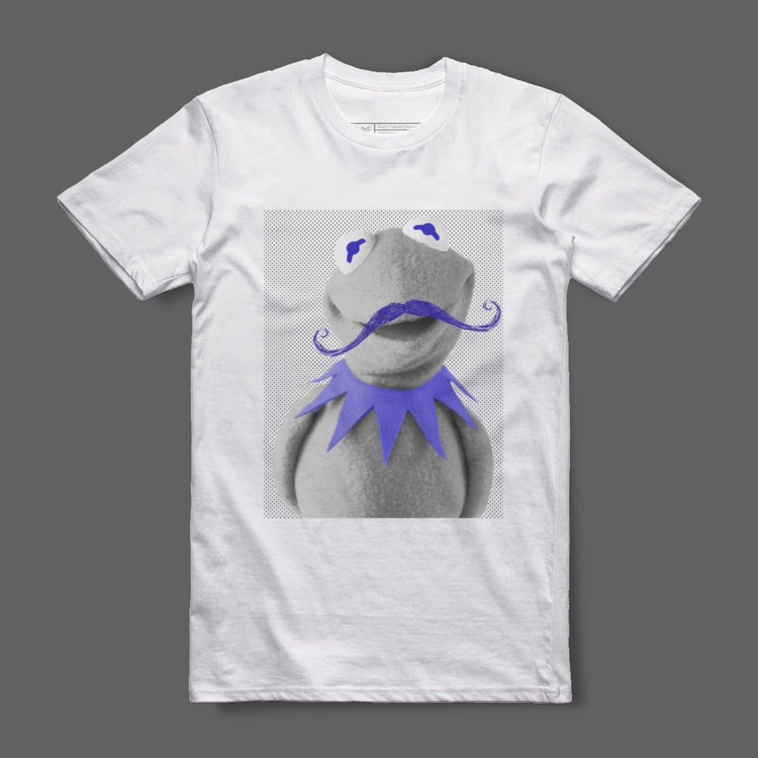Quirky Mustache and Collar Frog Graphic T-shirt