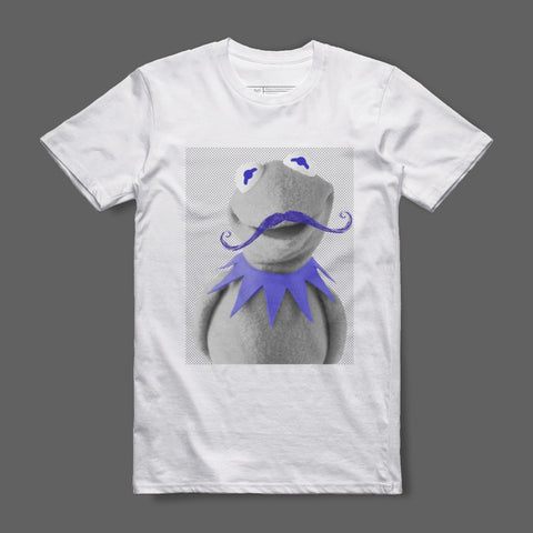 Quirky Mustache and Collar Frog Graphic T-shirt