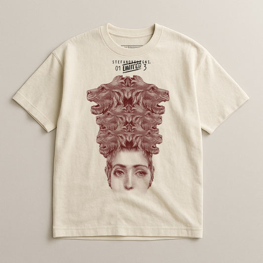 Unique Artistic Graphic Tee with Eye-Catching Design