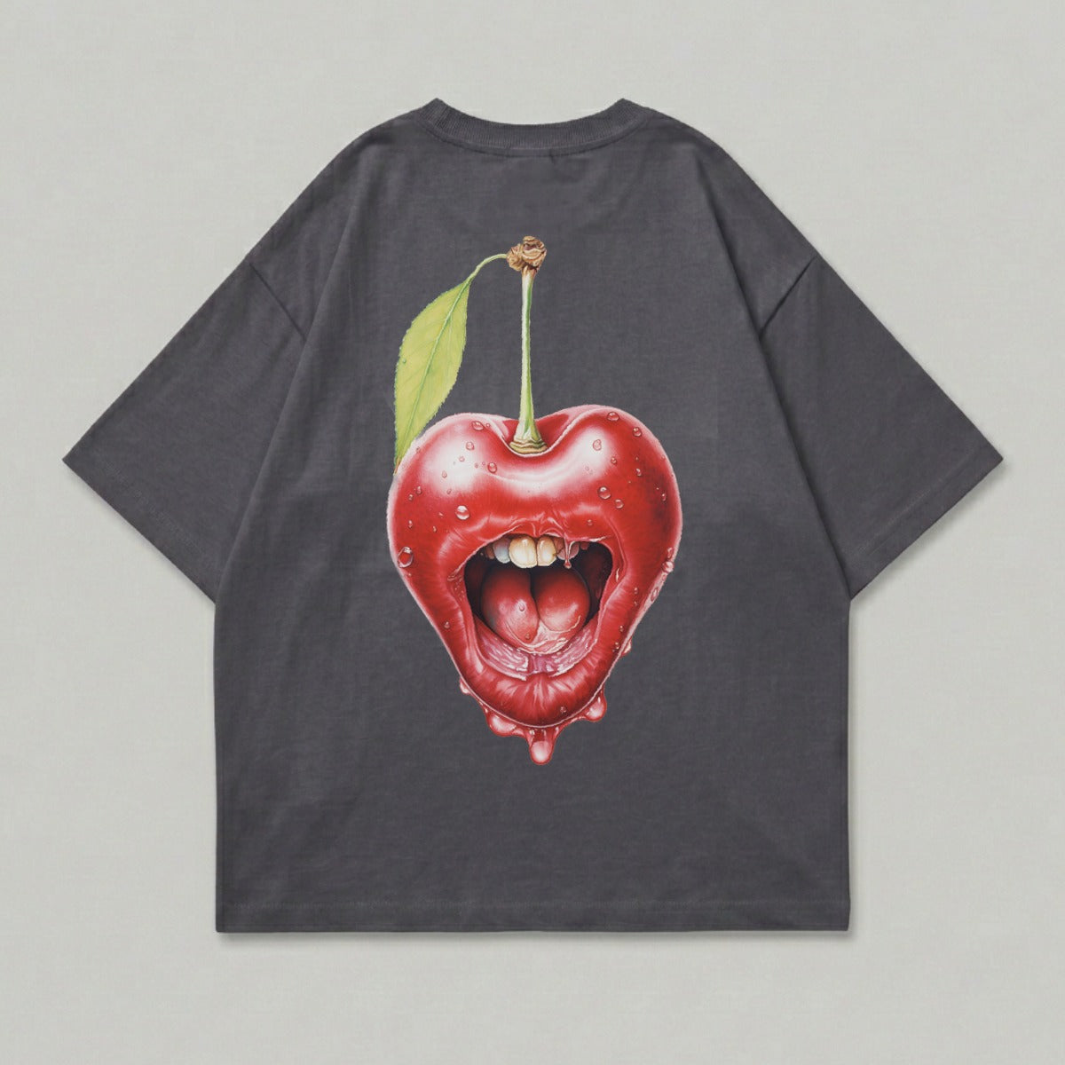 Dark Gray Heart Cherry Mouth Droplets Unique product type