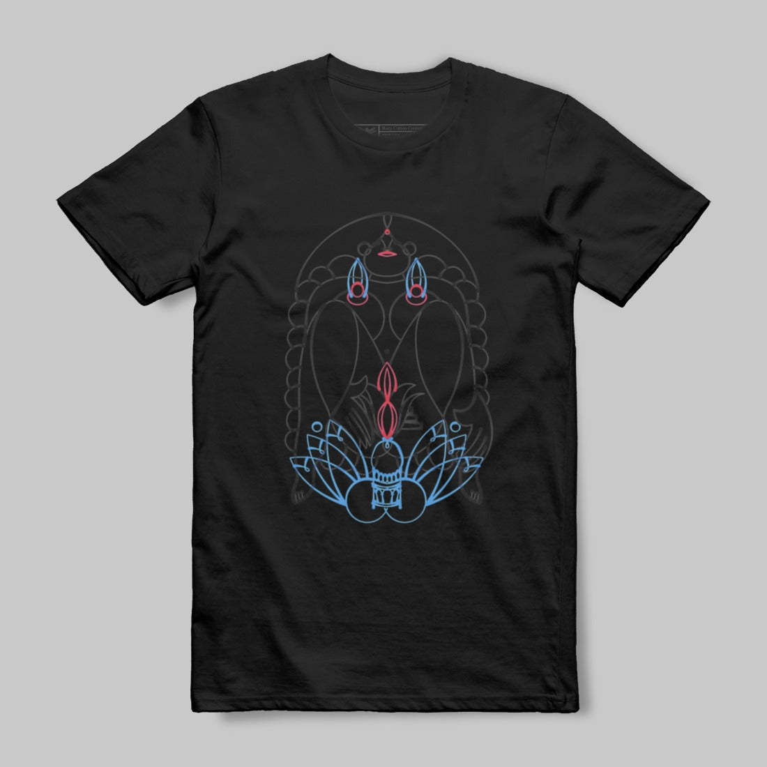 Abstract Art Print Black T-shirt for Casual Wear