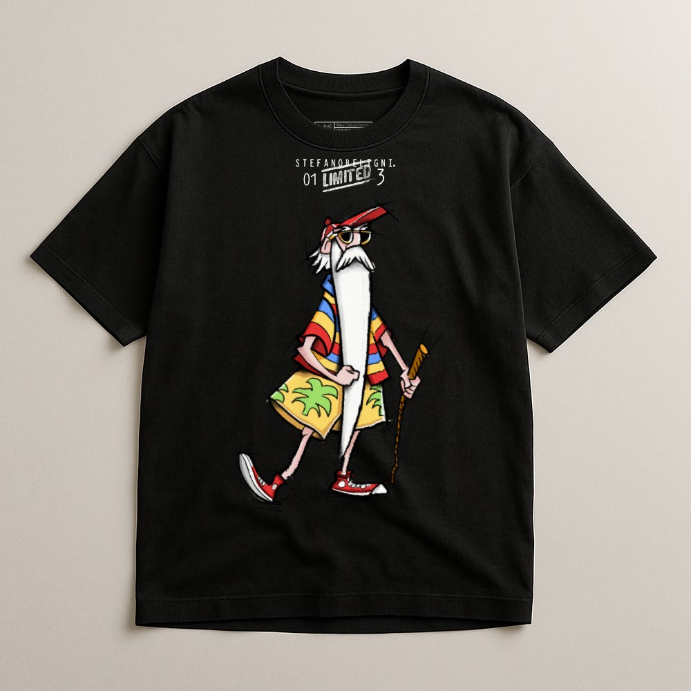 Casual Graphic Tee with Cool Grandpa Design