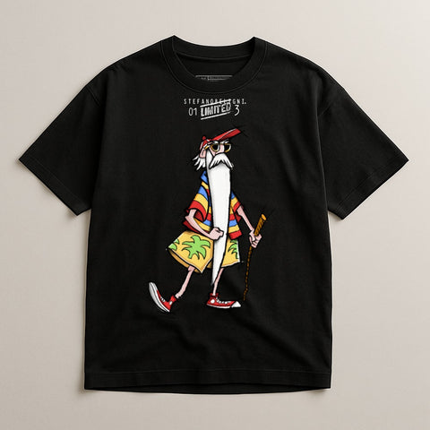 Casual Graphic Tee with Cool Grandpa Design