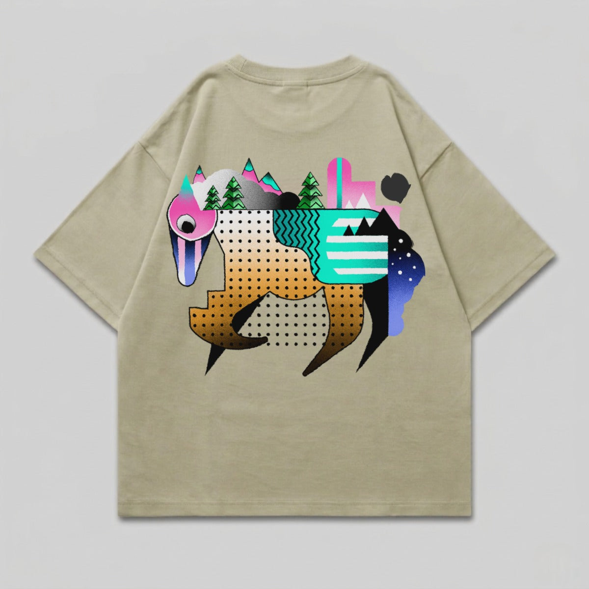Abstract Geometric Animal Pattern Vibrant Colors product type