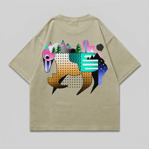 Abstract Geometric Animal Pattern Vibrant Colors product type