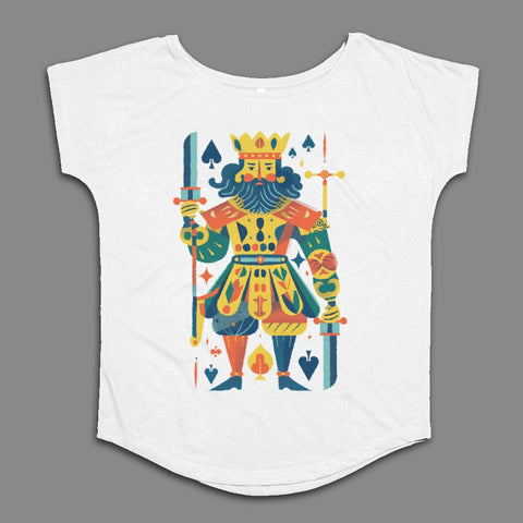 Colorful King Playing Card Illustration Shirt