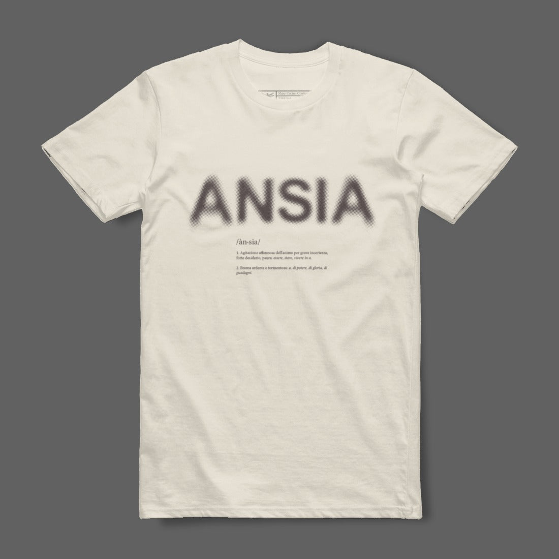 ANSIA Design Graphic Tee with Artistic Blur Effect