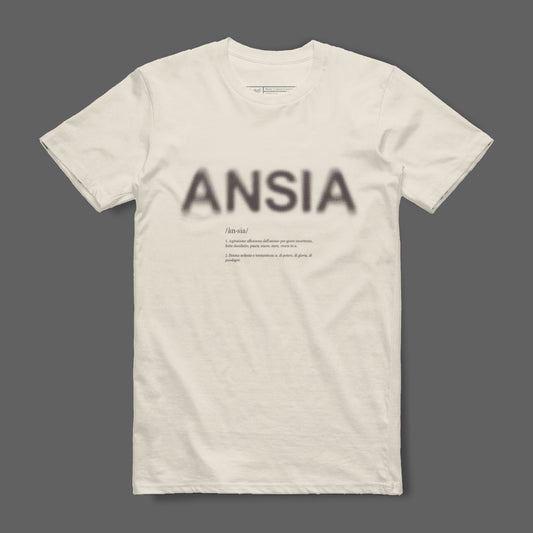 ANSIA Design Graphic Tee with Artistic Blur Effect