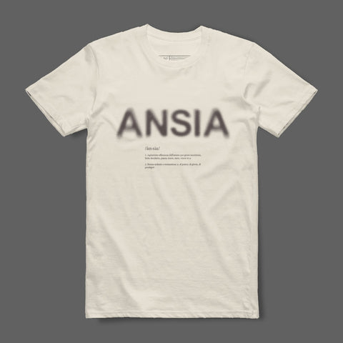ANSIA Design Graphic Tee with Artistic Blur Effect