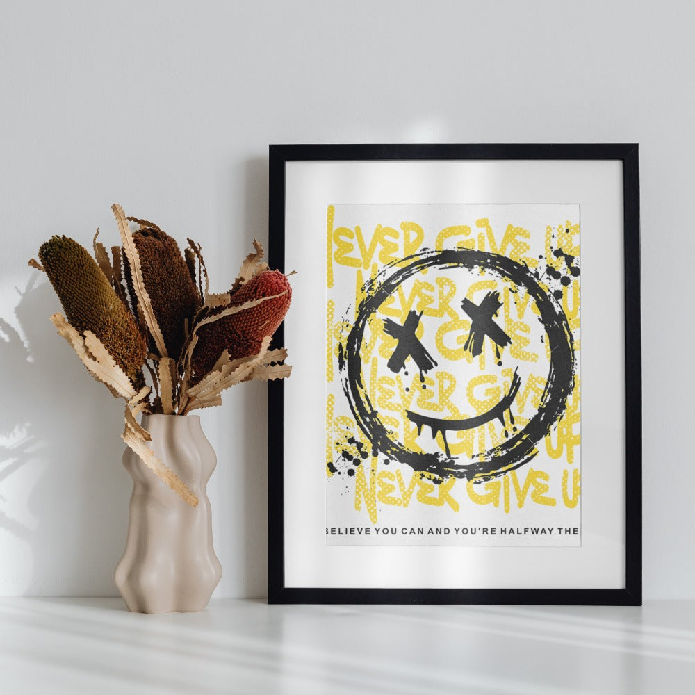 Believe You Can Yellow and Black Motivational Poster