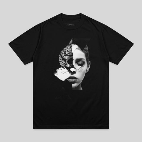 Split Face Skull Brain Abstract Geometric Art product type