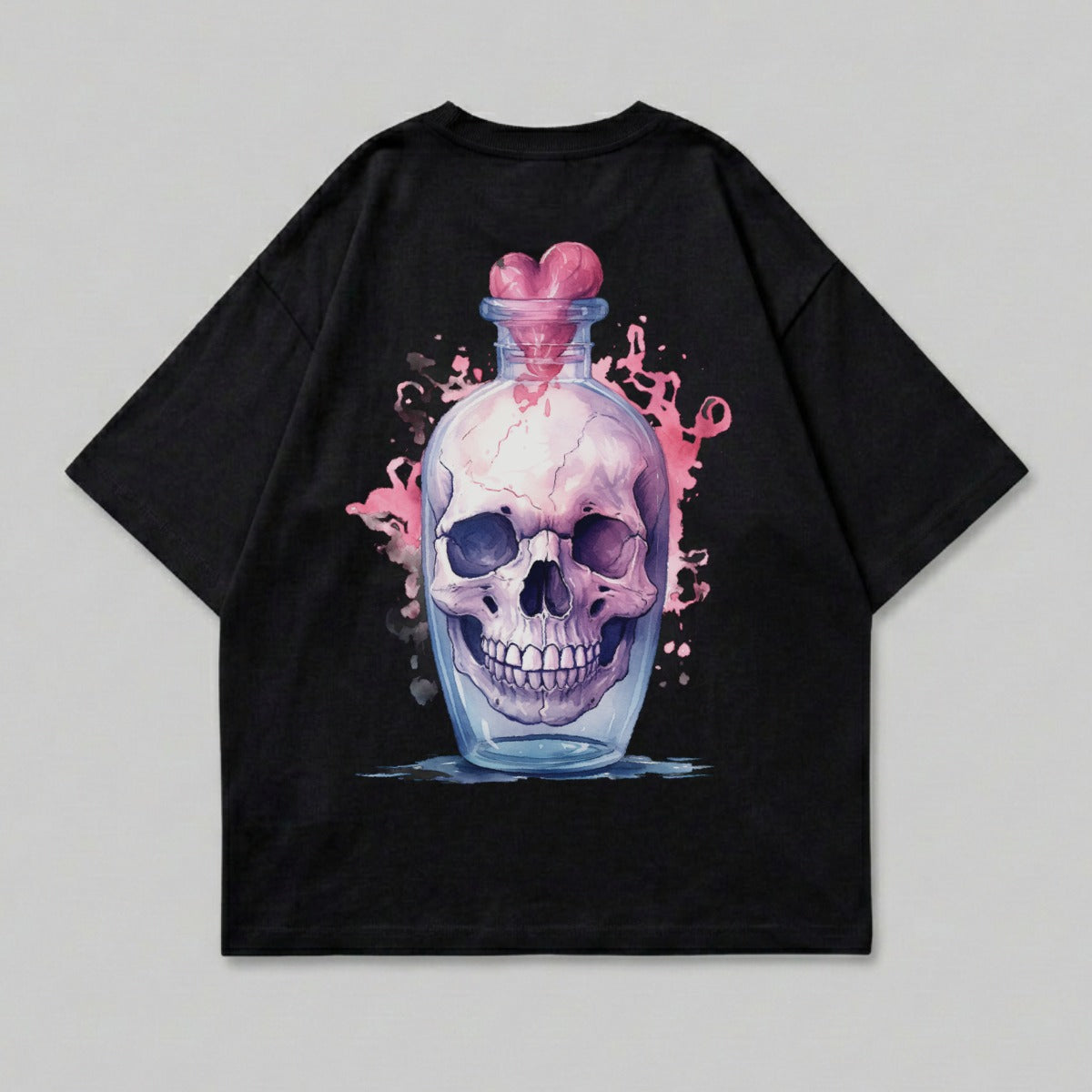 Skull heart jar potion pink splash art product type