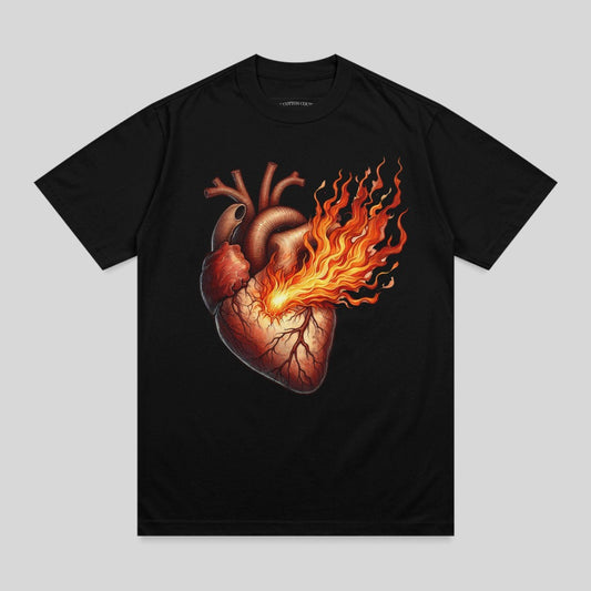 Anatomical Flaming Heart Fiery Design product type