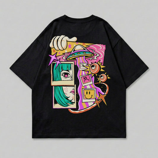 Psychedelic UFO Alien Anime Stars Faces Product Type

Black T-shirt
Graphic tee
UFO print
Alien art
Anime style
Psychedelic design
Retro graphic
Space aesthetic
Star pattern
Pop culture
Cartoon illustration
Street fashion
Edgy design
Unique apparel
Vibrant colors
Sci-fi graphic
Cosmic print
Y2K style
Unisex tee
Artistic top