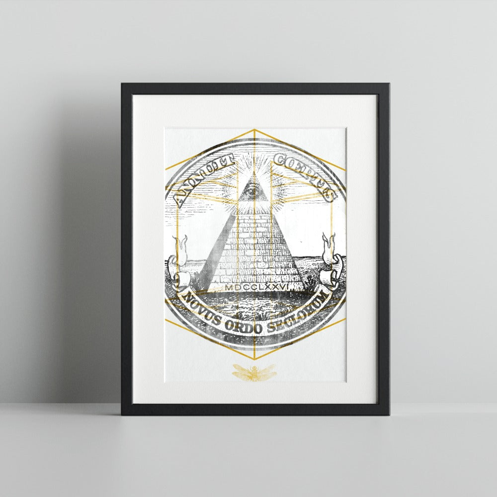 Annuit Coeptis Novus Ordo Seclorum Pyramid Art Print