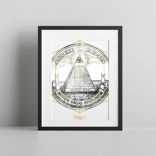 Annuit Coeptis Novus Ordo Seclorum Pyramid Art Print