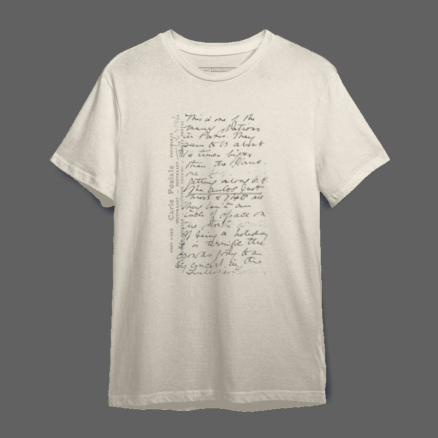 Stylish Short Sleeve T-Shirt with Unique Script Design